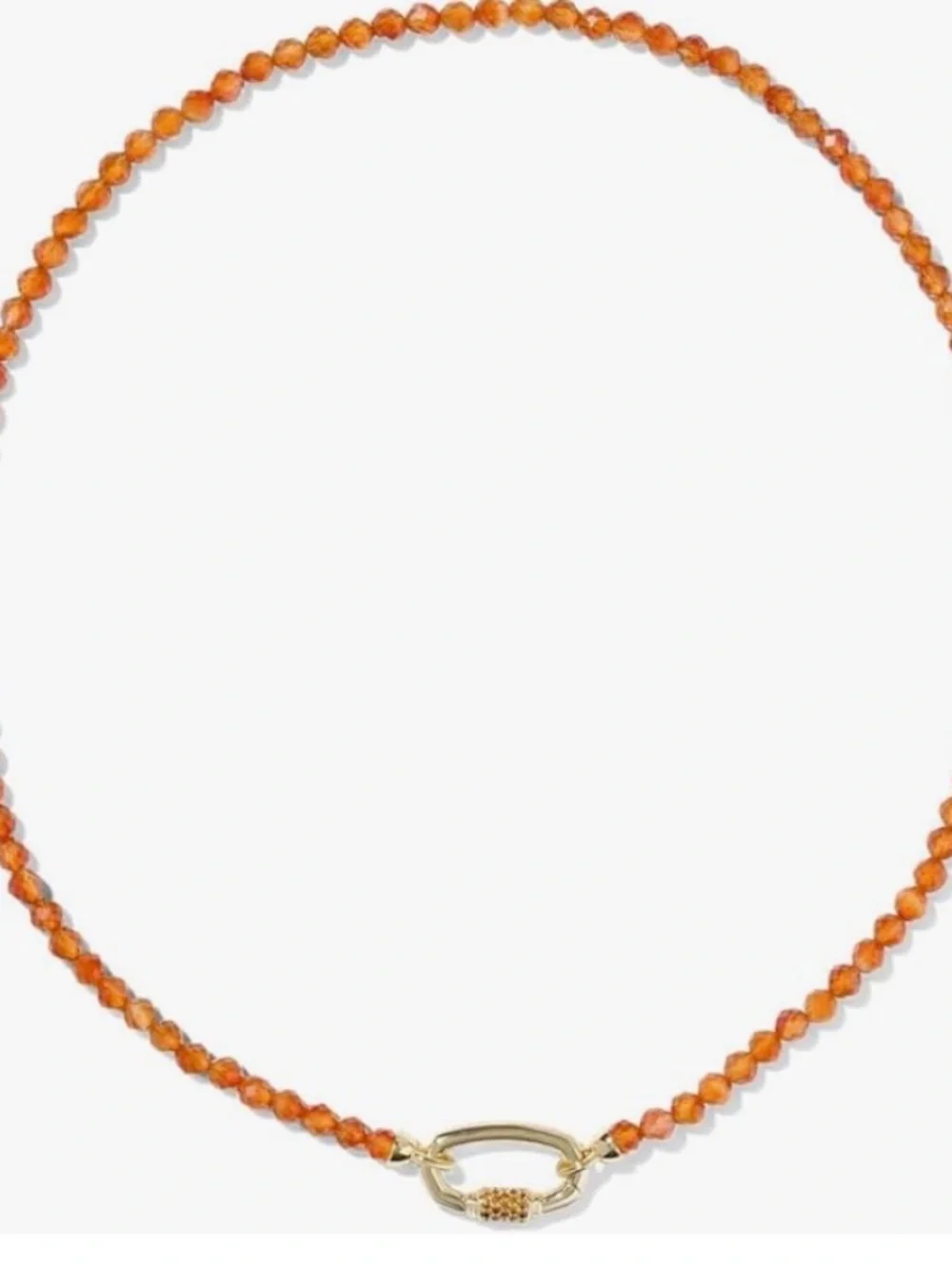 Kendra Scott Emery Gold Beaded Strand Necklace in Gold Orange Agate - Picture 2 of 5